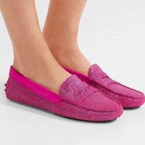 Tod’s Gommino Glitter Loafers